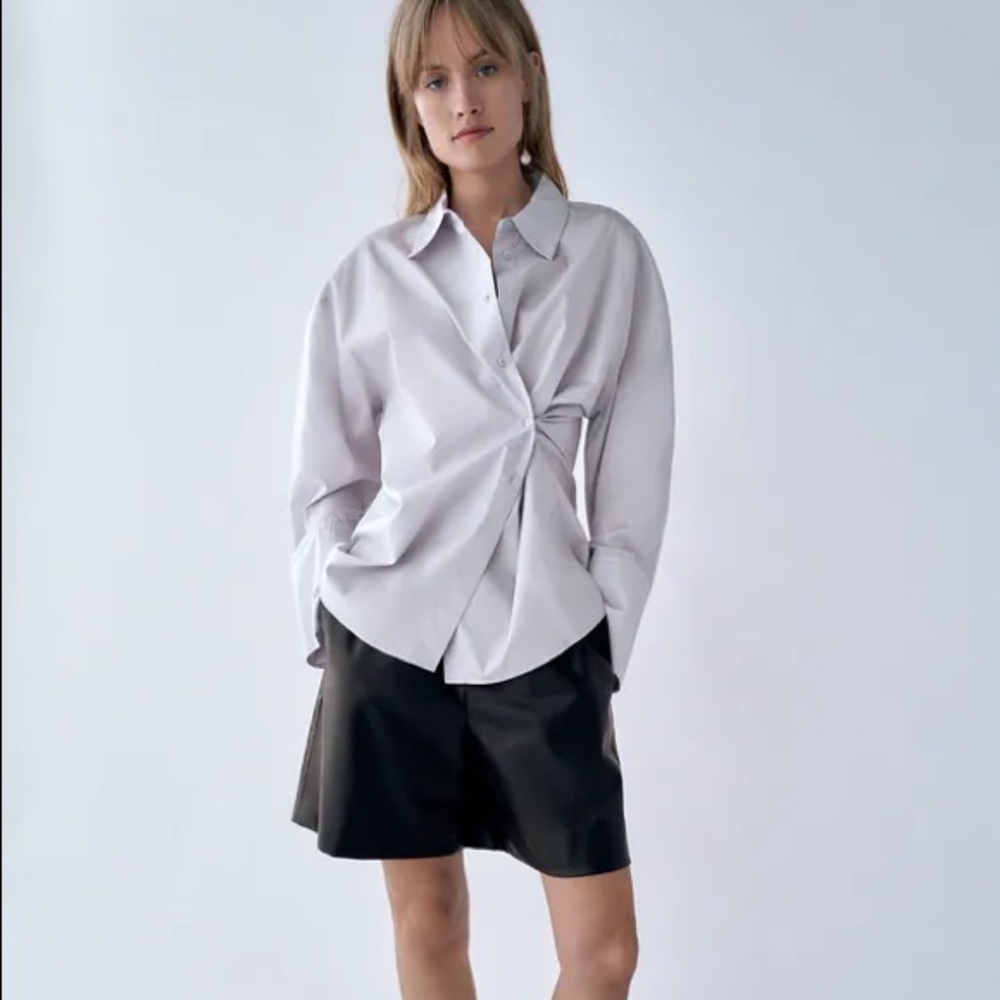 ZARA Faux Leather Shorts